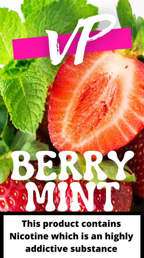 Strawberries and Mint Flavoured E-liquid created by Vapour parlour