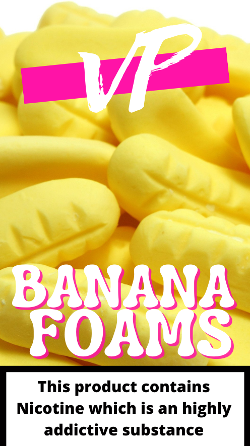 Banana Foams sweet flavoured e-liquid