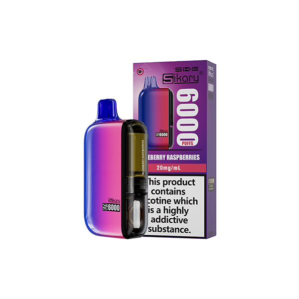 20mg Sikary S6000 Disposable Pod Vape Kit 6000 Puffs (Buy 2 Get 1 Free)