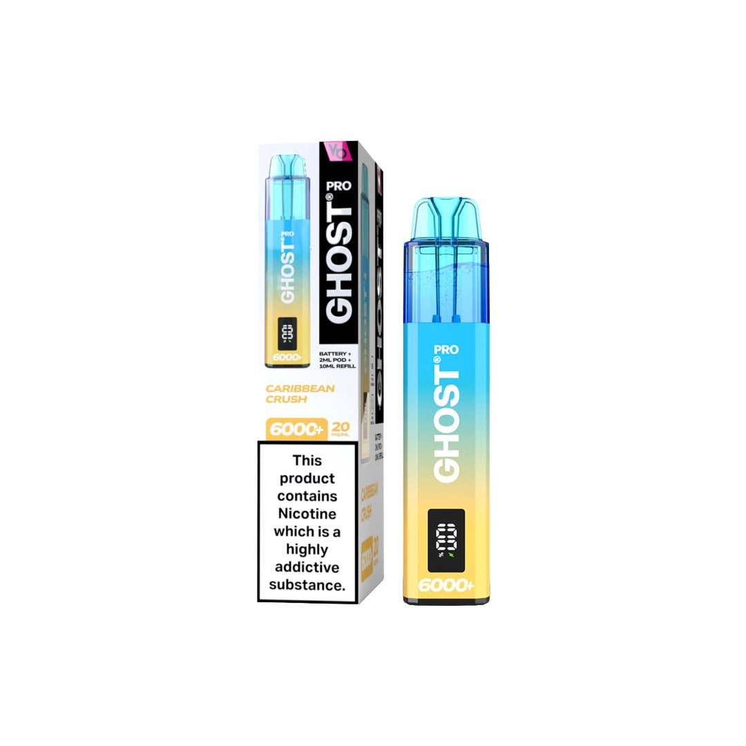 20mg Ghost Pro 6000+ Disposable Vapes Bars