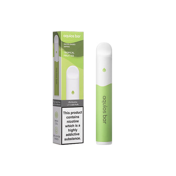 20mg Aquios V3 Bar Water Based Recyclable Disposable 600 Puffs