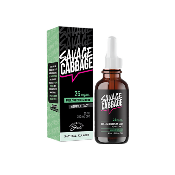Savage Cabbage 750mg CBD Oil Natural 30ml