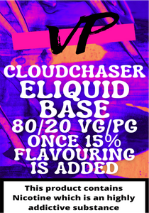 E-liquid Base 80/20 Cloud chaser 85ml vapour parlour