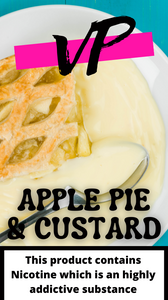 WHEN ITS COLD OUTSIDE THERE'S NO BETTER TASTE THAN THIS DELICIOUS WARM APPLE PIE AND CUSTARD E-LIQUID