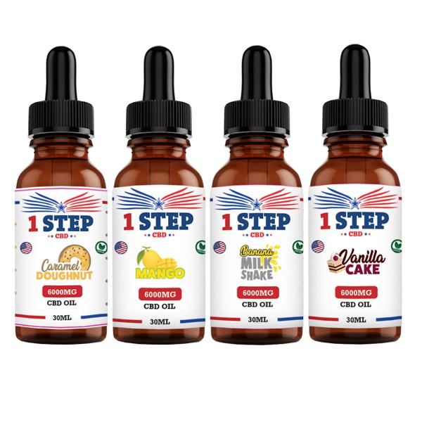 1 Step CBD 6000mg CBD Flavoured Oil 30ml