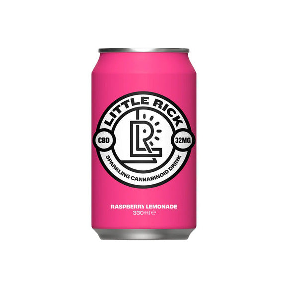 12 x Little Rick 32mg CBD (CBG) Sparkling 330ml Raspberry Lemonade