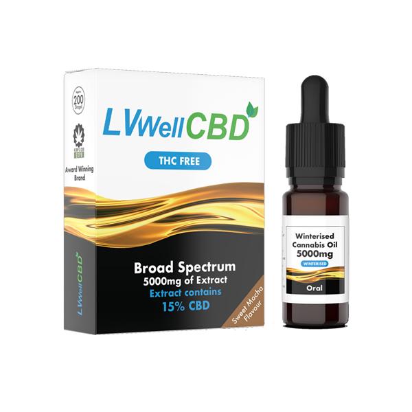 LVWell CBD Broad Spectrum 5000mg CBD 10ml Winterised Oil