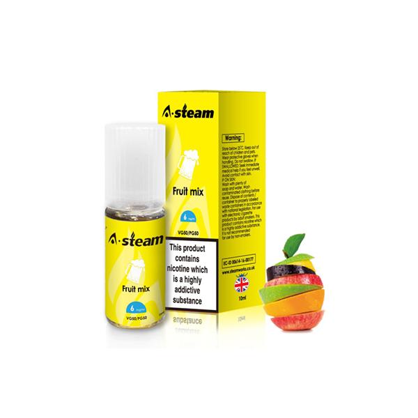 A-Steam Fruit Flavours 3MG 10 x 10ML E-Liquid (50VG/50PG)