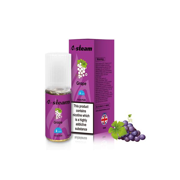 A-Steam Fruit Flavours 3MG 10 x 10ML E-Liquid (50VG/50PG)