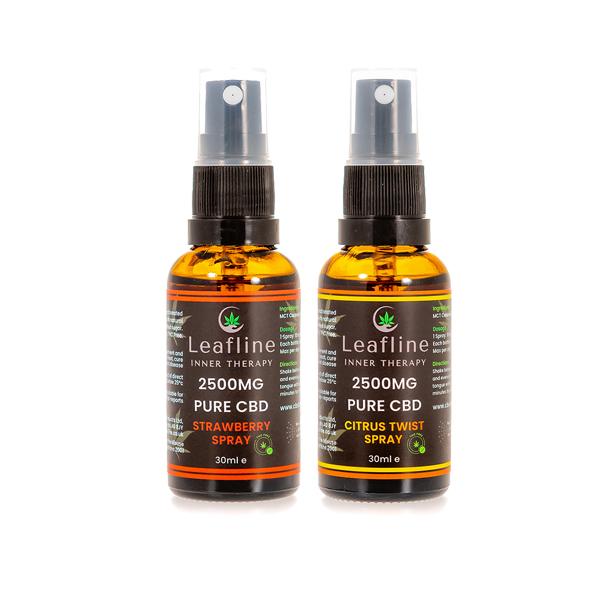 CBD Leafline 2500mg CBD MCT Oil Spray - 30ml