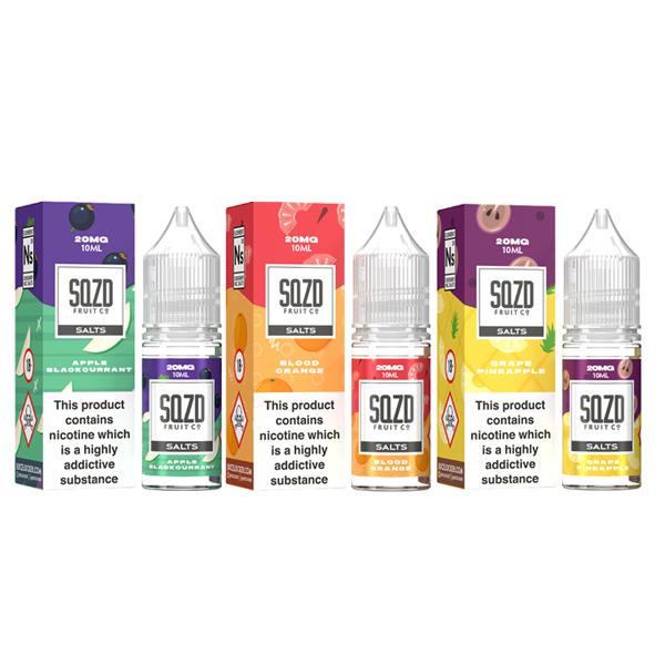 10mg Sqzd Flavoured Nic Salts 10ml  (50VG/50PG)