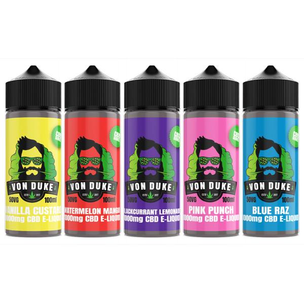 Von Duke 1000mg CBD Vaping Liquid 100ml (70PG/30VG)