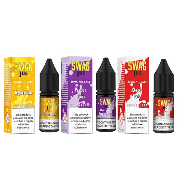 10mg Swag Jus 10ml Vapourless Nic Salts (50VG/50PG)