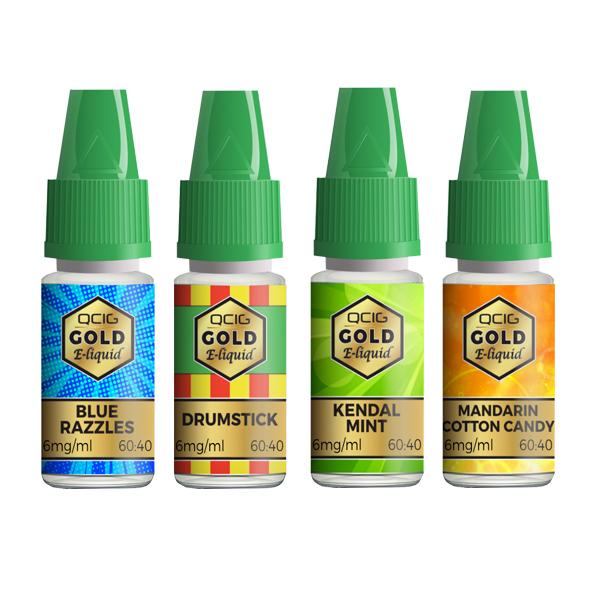 QCig Gold E-Liquids 10ml 18mg (60VG/40PG)