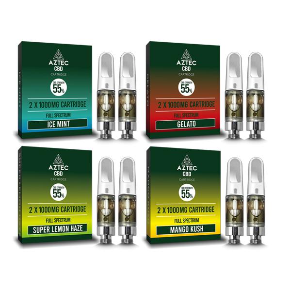 Aztec CBD 2 x 1000mg Cartridge Kit - 1ml