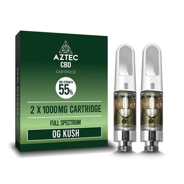 Aztec CBD 2 x 1000mg Cartridge Kit - 1ml