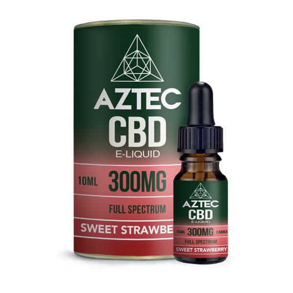 Aztec CBD 300mg CBD Vaping Liquid 10ml (50PG/50VG)